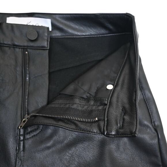 KanCan Womens 1/24 Faux Leather Black Mini Boot Pants/Jeans KC2022BK - Picture 8 of 11